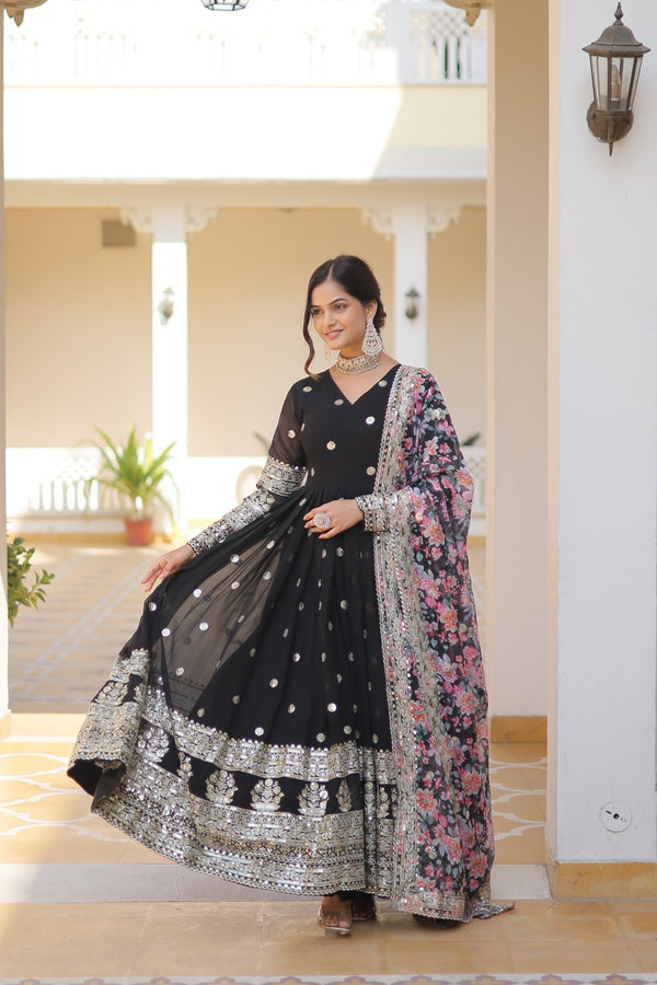 Premium Designer Readymade Gown CollectionZari and Sequin embroidery