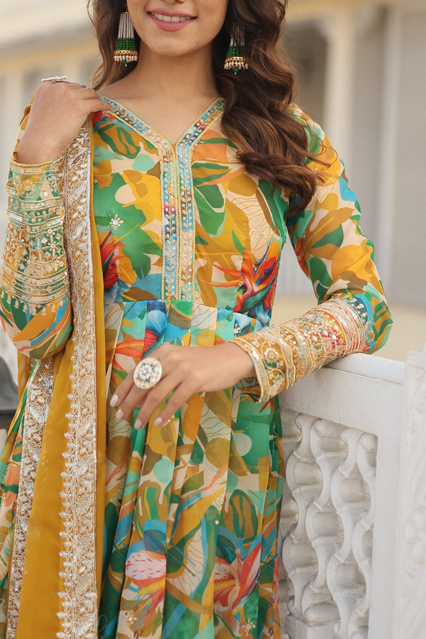 Premium Readymade Gown with Dupatta Set