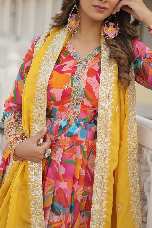 Premium Readymade Gown with Dupatta Set