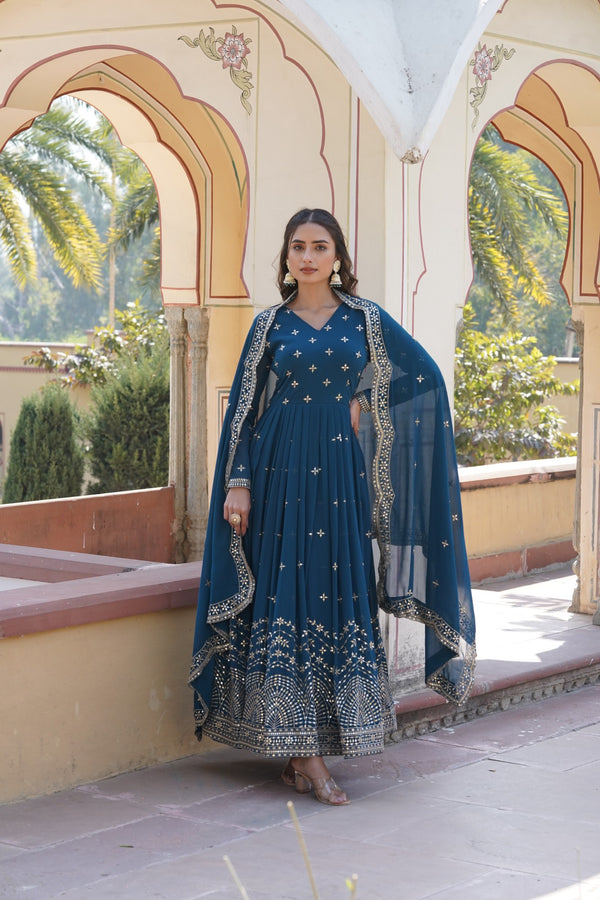Premium Designer Readymade Gown Collection Zari & Sequin embroidery
