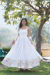 Elegant Sequined Faux Blooming Gown with Designer Dupatta