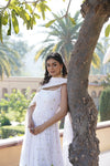 Elegant Sequined Faux Blooming Gown with Designer Dupatta