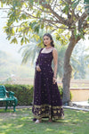 Elegant Sequined Faux Blooming Gown with Designer Dupatta