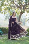 Elegant Sequined Faux Blooming Gown with Designer Dupatta