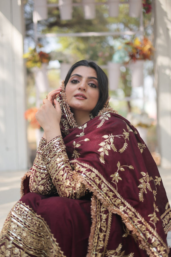 Premium Designer Gown Collection with Dupatta sequins embroidered work.