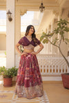 Lehenga Choli Collections digital prints and embroidery work