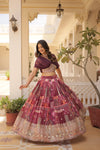 Lehenga Choli Collections digital prints and embroidery work