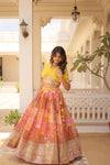 Lehenga Choli Collections digital prints and embroidery work