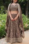 Exquisite Faux Blooming Silk Lehenga Choli with Sequins & Thread Embroidery