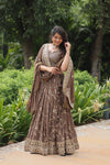Exquisite Faux Blooming Silk Lehenga Choli with Sequins & Thread Embroidery