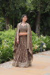 Exquisite Faux Blooming Silk Lehenga Choli with Sequins & Thread Embroidery