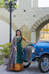Premium Silk Designer Gown with Dupatta – Jacquard Weaving & Embroidery Work