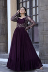 Premium Faux Blooming Gown with Sequins & Zari Embroidery Elegant & Graceful
