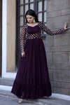Premium Faux Blooming Gown with Sequins & Zari Embroidery Elegant & Graceful