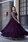 Premium Faux Blooming Gown with Sequins & Zari Embroidery Elegant & Graceful