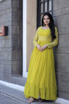 Premium Faux Blooming Gown with Sequins & Zari Embroidery Elegant & Graceful