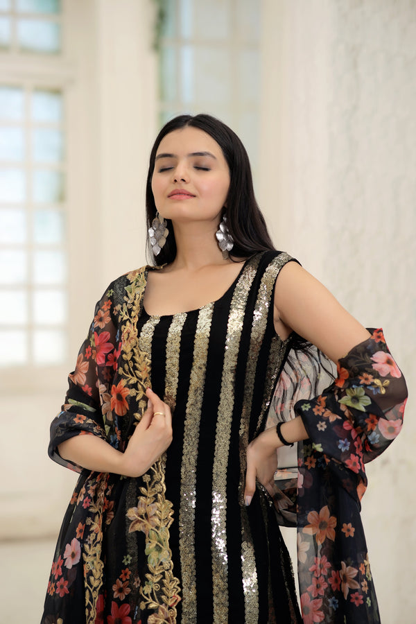 Premium Designer Readymade Top-Sharara-Dupatta Set Elegance Redefined
