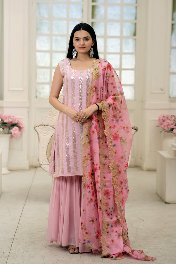 Premium Designer Readymade Top-Sharara-Dupatta Set Elegance Redefined