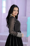 Premium Faux Blooming Gown with Silver Zari & Sequins Embroidery