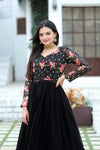 Premium Faux Blooming Designer Gown with Sequins & Multi-Thread Embroidery Work