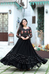 Premium Faux Blooming Designer Gown with Sequins & Multi-Thread Embroidery Work
