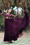Premium Faux Blooming Designer Gown with Sequins & Multi-Thread Embroidery Work