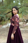 Premium Faux Blooming Designer Gown with Sequins & Multi-Thread Embroidery Work