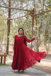 Desirable Women's Gown with Designer Embroidered Dupatta