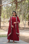 Desirable Women's Gown with Designer Embroidered Dupatta