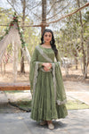 Desirable Women's Gown with Designer Embroidered Dupatta