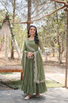 Desirable Women's Gown with Designer Embroidered Dupatta