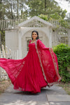 Desirable Women's Gown with Designer Embroidered Dupatta