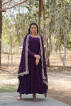 Desirable Women's Gown with Designer Embroidered Dupatta