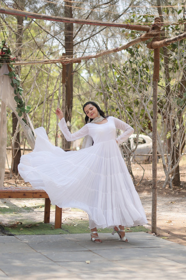 Desirable Women's Gown with Designer Embroidered Dupatta