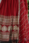Faux Blooming Gown with Embroidered Dupatta Elegant Sequins Work & Lace Border