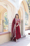 Faux Blooming Gown with Sequins Embroidered Dupatta A Perfect Blend of Elegance & Tradition