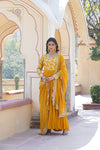 Faux Blooming Gown with Sequins Embroidered Dupatta A Perfect Blend of Elegance & Tradition