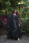 Faux Georgette Gown with Sequins Embroidered Dupatta A Blend of Tradition & Elegance