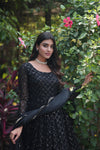 Faux Georgette Gown with Sequins Embroidered Dupatta A Blend of Tradition & Elegance