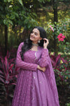 Faux Georgette Gown with Sequins Embroidered Dupatta A Blend of Tradition & Elegance