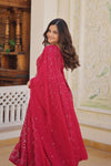 Faux Blooming Gown with Sequins Embroidered Dupatta A Blend of Elegance & Charm