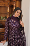 Faux Blooming Gown with Sequins Embroidered Dupatta A Blend of Elegance & Charm