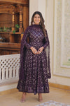 Faux Blooming Gown with Sequins Embroidered Dupatta A Blend of Elegance & Charm