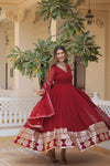 Faux Blooming Gown with Sequins Embroidered Dupatta A Mesmerizing Ensemble