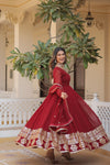 Faux Blooming Gown with Sequins Embroidered Dupatta A Mesmerizing Ensemble