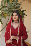 Faux Blooming Gown with Sequins Embroidered Dupatta A Mesmerizing Ensemble