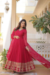 Faux Blooming Gown with Sequins Embroidered Dupatta A Mesmerizing Ensemble