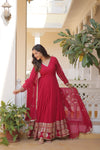 Faux Blooming Gown with Sequins Embroidered Dupatta A Mesmerizing Ensemble