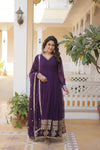 Faux Blooming Gown with Sequins Embroidered Dupatta A Mesmerizing Ensemble