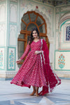 Elegant Gown with Dupatta Sequins Embroidered Work